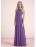 Halter Neck Purple Chiffon Bridesmaid Dress Halter Neck Purple Chiffon Bridesmaid Dress